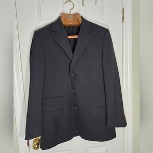Gucci Black 3 Button Men's Wool Luxury Sport Coat Old Money